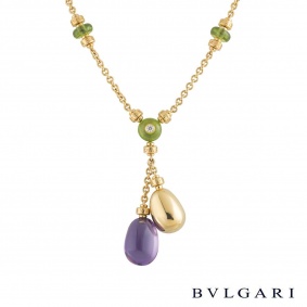 Bvlgari Yellow Gold Multi-Gemstone Mediterranean Eden Necklace